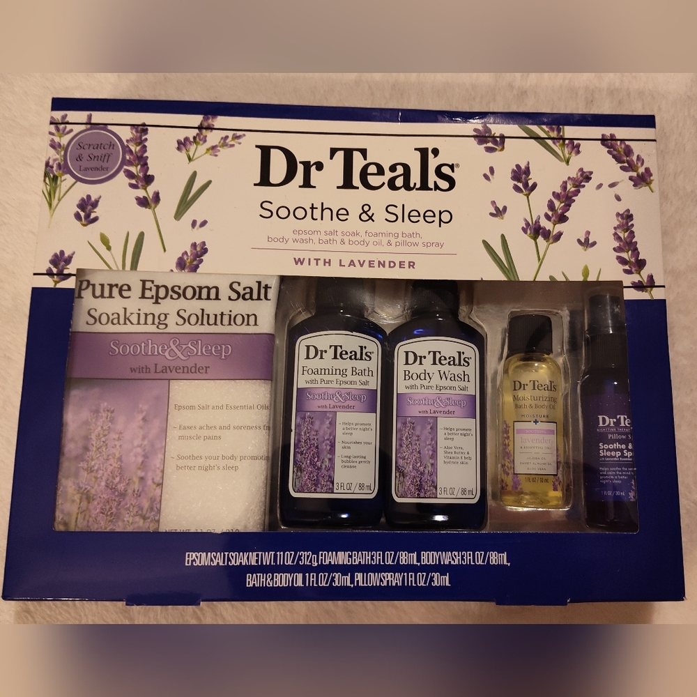 NWT! Dr Teal's Lavender Bath Set